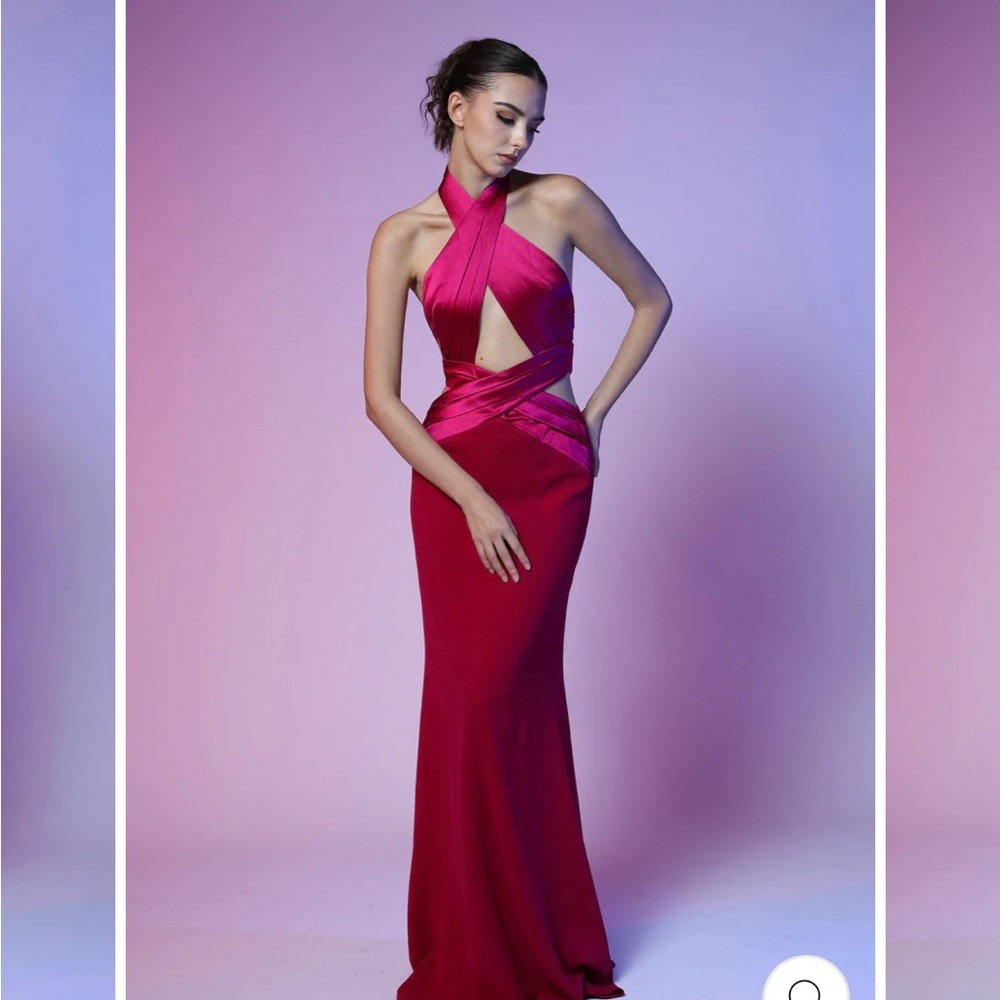 Sau Lee gown worn once. Dry cleaned. Hemmed length to fit me.